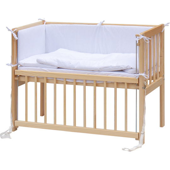 Scarlett Dětská postýlka Baby Scarlett přírodní s kompletní výbavou - Martin bílá - 90 x 41 cm Scarlett Dětská postýlka Baby Scarlett přírodní s kompletní výbavou - Martin bílá - 90 x 41 cm