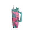 Nerezový termohrnek s brčkem Vibe Oil Petals 880 ml