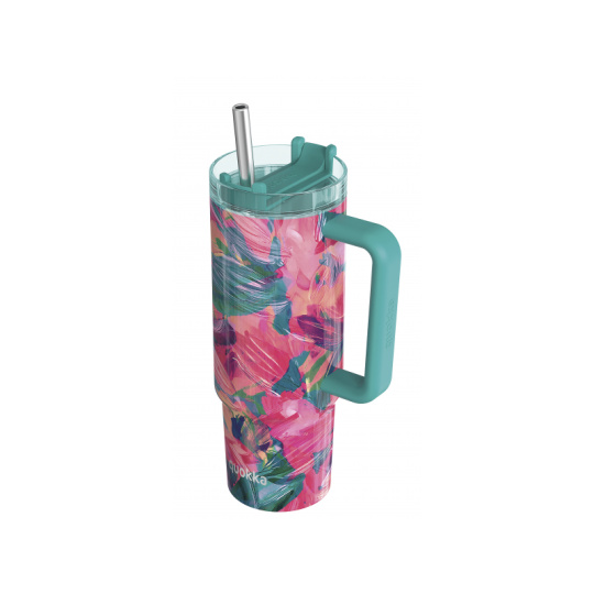 Nerezový termohrnek s brčkem Vibe Oil Petals 880 ml