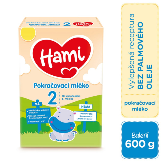 HAMI 2 Mléko pokračovací 600 g