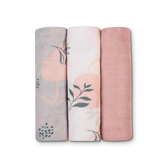 LIONELO Bambusové pleny Bamboo Set Leaf, 3 ks