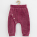 Kojenecké semiškové tepláčky New Baby Suede clothes růžovo fialová