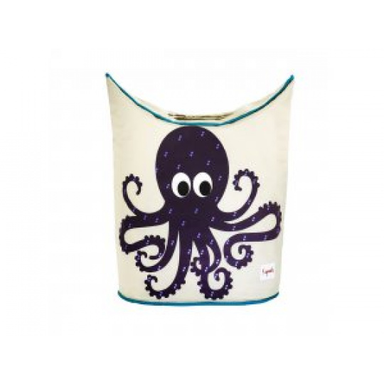 3 SPROUTS Koš na prádlo Octopus Purple