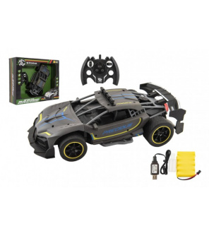 Auto RC Sport antracit 33cm plast 2,4GHz na baterie + dobíjecí pack v krabici 43x36x13cm Auto RC Sport antracit 33cm plast 2,4GHz na baterie + dobíjecí pack v krabici 43x36x13cm