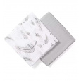 BABYONO Pleny mušelínové Bamboo Feathers 2 ks 120x120 cm