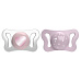 CHICCO Dudlík Physioforma® Micro silikonový 0-2m holka 2 ks