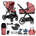 MUUVO SET Kočárek 4v1 Trick Pure pink + CYBEX Aton B2 i-Size