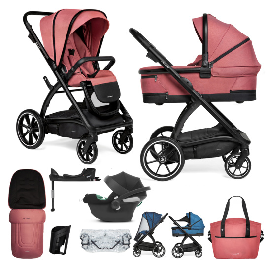 MUUVO SET Kočárek 4v1 Trick Pure pink + CYBEX Aton B2 i-Size