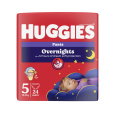HUGGIES® Kalhotky plenkové noční Overnights Pants vel. 5 (12-17 kg), 24 kusů