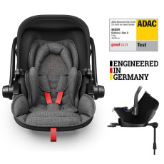 KIDDY Autosedačka Evoluna i-size 2 + Isofix základna 40-83 cm Grey Mel.-Hot Red KIDDY Autosedačka Evoluna i-size 2 + Isofix základna 40-83 cm Grey Mel.-Hot Red