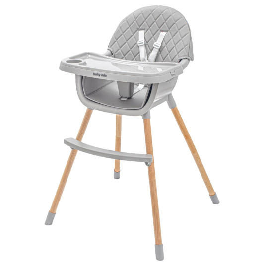 Jídelní židlička Baby Mix Freja wooden dark grey