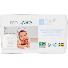 ECO BY NATY Pleny jednorázové 2 (3-6 kg) 33 ks