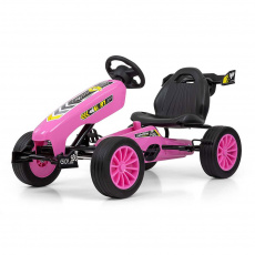 Dětská šlapací motokára Go-kart Milly Mally Rocket růžová Dětská šlapací motokára Go-kart Milly Mally Rocket růžová