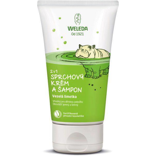 WELEDA 2 v 1 Sprchový krém a šampon, Veselá limetka 150 ml