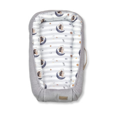KLUPS Hnízdo pro miminko Velvet Retro Moon Hedgehog grey 80x45cm KLUPS Hnízdo pro miminko Velvet Retro Moon Hedgehog grey 80x45cm
