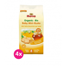 4x HOLLE Dětské špaldové mini suchary, 100 g 4x HOLLE Dětské špaldové mini suchary, 100 g