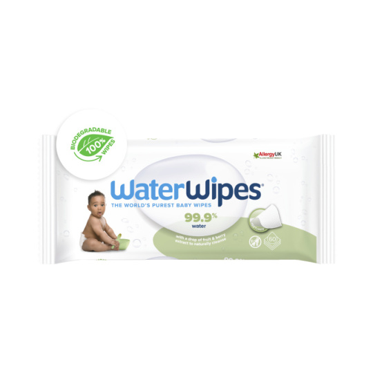 WATERWIPES Vlhčené ubrousky bez obsahu plastů Soapberry 60 ks