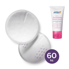 Philips AVENT Krém na bradavky 30 ml + Prsní vložky jednorázové 60 ks Philips AVENT Krém na bradavky 30 ml + Prsní vložky jednorázové 60 ks