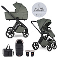 EASYWALKER Set kočárek 2v1 Zoey Go Mineral Green XXL Limited s příslušenstvím