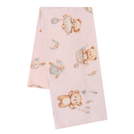Flanelová plena s potiskem New Baby teddy bear pink Flanelová plena s potiskem New Baby teddy bear pink