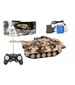 Tank RC plast 27cm 40MHz na baterie+dobíjecí pack se zvukem v krabici 37x17x19cm Tank RC plast 27cm 40MHz na baterie+dobíjecí pack se zvukem v krabici 37x17x19cm