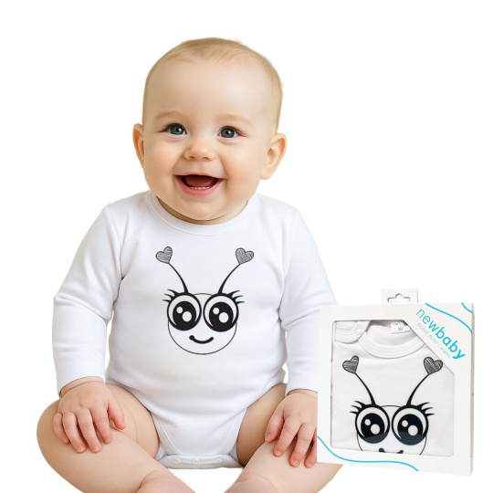 Kojenecké body s dlouhým rukávem New Baby Zvířátko Beruška - dárkové balení Kojenecké body s dlouhým rukávem New Baby Zvířátko Beruška - dárkové balení