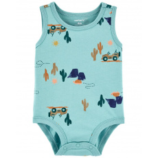 CARTER'S Body bez rukávů Blue Jeep kluk 24m