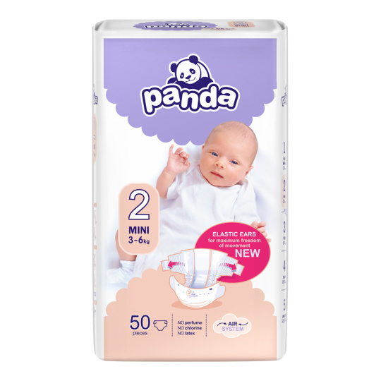 BELLA PANDA Mini 50 ks (3-6 kg) - jednorázové pleny