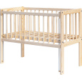 Scarlett Přístavní dětská postýlka k posteli rodičů - přírodní ECO - 90x41cm