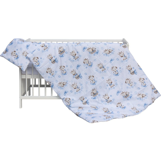 Levná postýlka s vyndavacími příčkami - bílá - 120x60 cm s výbavou Fiki Barva soupravy: Fiki modrá Levná postýlka s vyndavacími příčkami - bílá - 120x60 cm s výbavou Fiki Barva soupravy: Fiki modrá