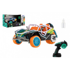 Auto RC/tříkolka vypouštějící páru plast 25cm 2,4GHz se světlem, zvukem 2 barvy v krabici 34x19x17cm Auto RC/tříkolka vypouštějící páru plast 25cm 2,4GHz se světlem, zvukem 2 barvy v krabici 34x19x17cm