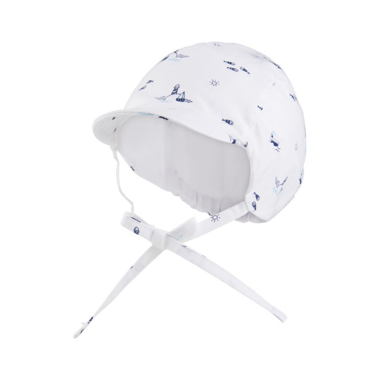 STERNTALER Čepice s kšiltem na zavazování majáky chlapec 37 cm-2-3 m