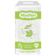 MONPERI Eco Comfort Pleny jednorázové XL (12-16 kg) 46 ks MONPERI Eco Comfort Pleny jednorázové XL (12-16 kg) 46 ks