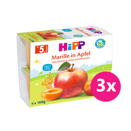 6x HiPP BIO Jablko-Broskev-Mango-Ananas + zinek od uk. 1. roku, 100 g