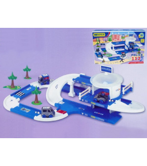 Garáž+dráha Kid Cars 3D Policie plast 3,8m v krabici 59x40x15cm 12m+ Wader Garáž+dráha Kid Cars 3D Policie plast 3,8m v krabici 59x40x15cm 12m+ Wader