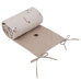 EKO Chránič do postýlky VELVET Bees Beige 180x35 cm