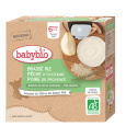 4x BABYBIO Rýžová kaše s broskví a hruškou 85 g