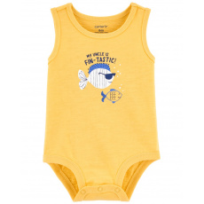 CARTER'S Body bez rukávů Yellow Fish kluk 3m