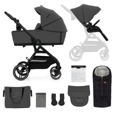 KINDERKRAFT SELECT Kočárek kombinovaný Yoxi 2v1 Moonlight Grey + Fusak3v1 Jibot Horizontal Ink KINDERKRAFT SELECT Kočárek kombinovaný Yoxi 2v1 Moonlight Grey + Fusak3v1 Jibot Horizontal Ink