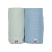 LODGER Swaddler Solid 2balení 110 x 110 cm Peppermint/Blue Fogg