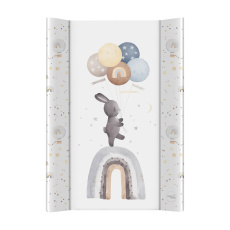 CEBA BABY Podložka přebalovací 2-hranná s pevnou deskou (50x70) Basic Rainbow Walk