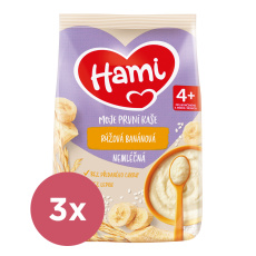 3x HAMI Moje první kaše nemléčná rýžová banánová 4+, 170g 3x HAMI Moje první kaše nemléčná rýžová banánová 4+, 170g