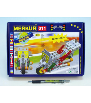 Stavebnice MERKUR 011 Motocykl 10 modelů 230ks v krabici 26x18x5cm Stavebnice MERKUR 011 Motocykl 10 modelů 230ks v krabici 26x18x5cm