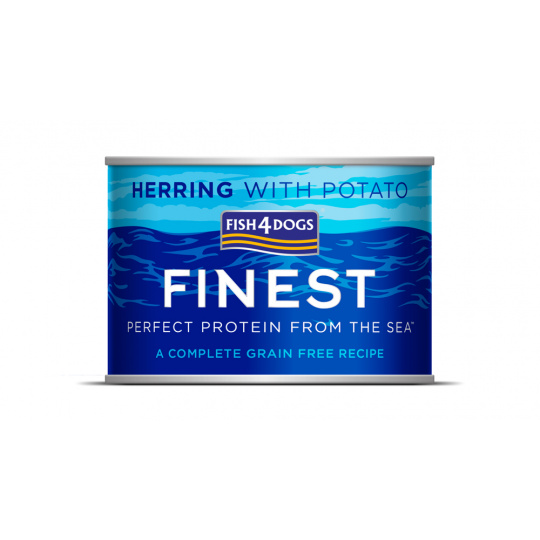 FISH4DOGS Konzerva pro psy Finest sleď s bramborami 185 g