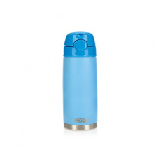NUBY Termohrnek nerezový s brčkem 420 ml 24m + modrý NUBY Termohrnek nerezový s brčkem 420 ml 24m + modrý