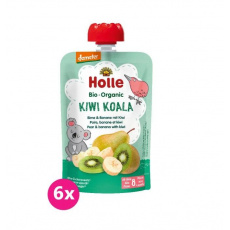 6x HOLLE Kiwi Koala Bio pyré hruška banán kiwi 100 g (8+)