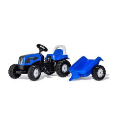 Šlapací traktor s vlečkou Rolly Kid Landini modrý Šlapací traktor s vlečkou Rolly Kid Landini modrý