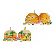 Safari/ZOO figurky dřevo + domeček 16ks ve fólii 27x20x5cm 24m+ Safari/ZOO figurky dřevo + domeček 16ks ve fólii 27x20x5cm 24m+