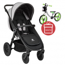 PETITE&MARS Kočárek sportovní Street Air Shadow Grey Complete + Odrážedlo 2way Green DÁREK PETITE&MARS Kočárek sportovní Street Air Shadow Grey Complete + Odrážedlo 2way Green DÁREK