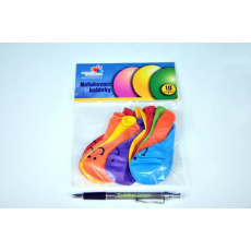 Balonek/Balonky nafukovací 9" potisk Smile 10cm 10ks v sáčku karneval Balonek/Balonky nafukovací 9" potisk Smile 10cm 10ks v sáčku karneval